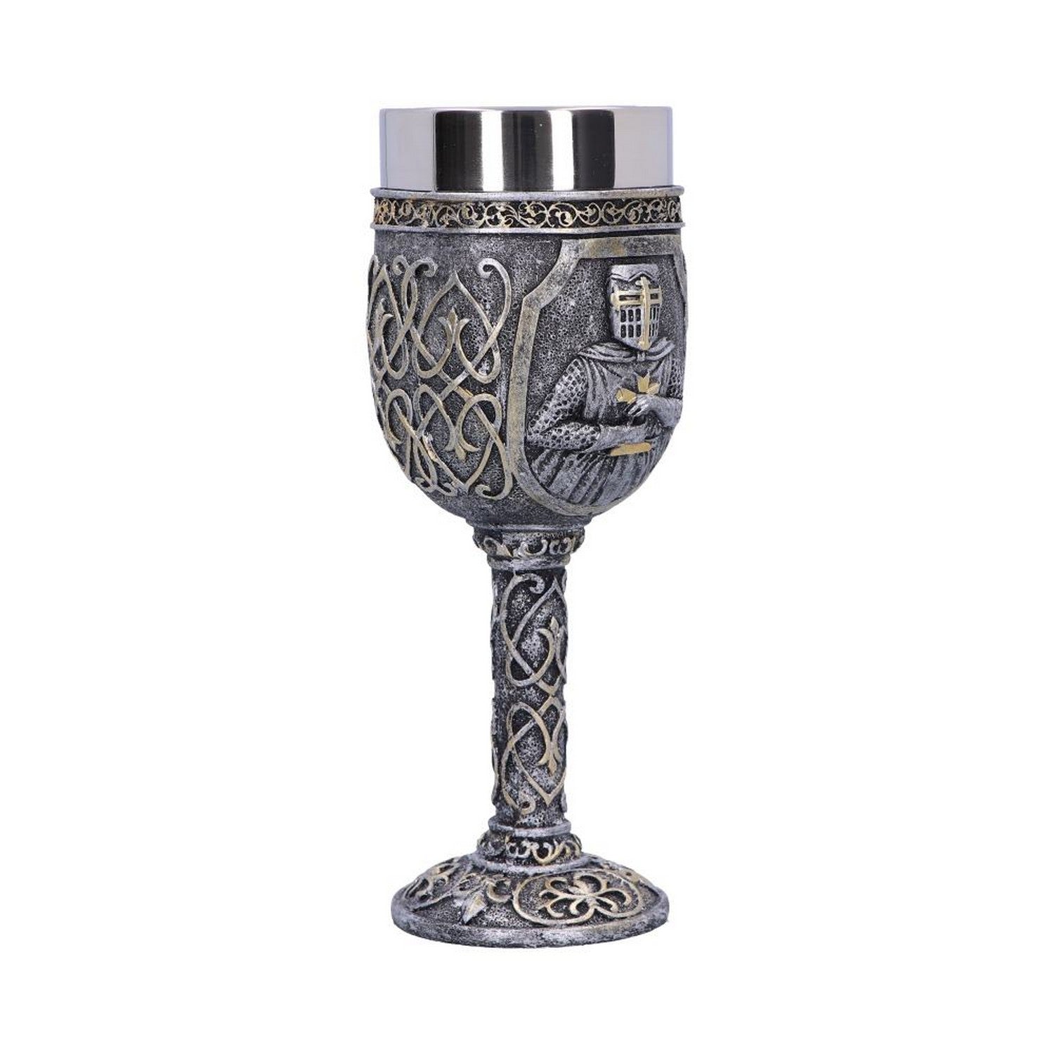 Armoured Medival Knight Soldier Goblet 19cm U3878K8