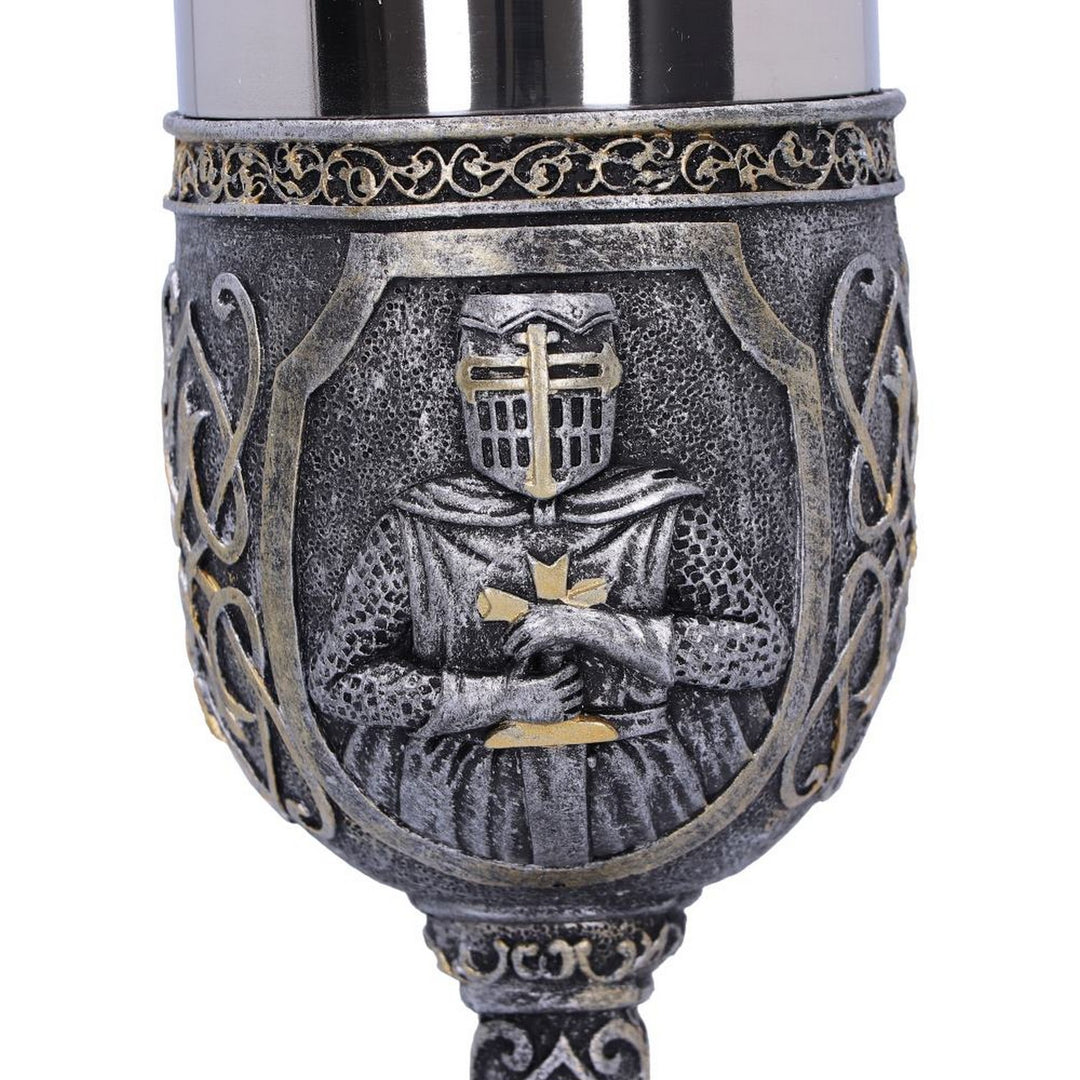 Armoured Medival Knight Soldier Goblet 19cm U3878K8