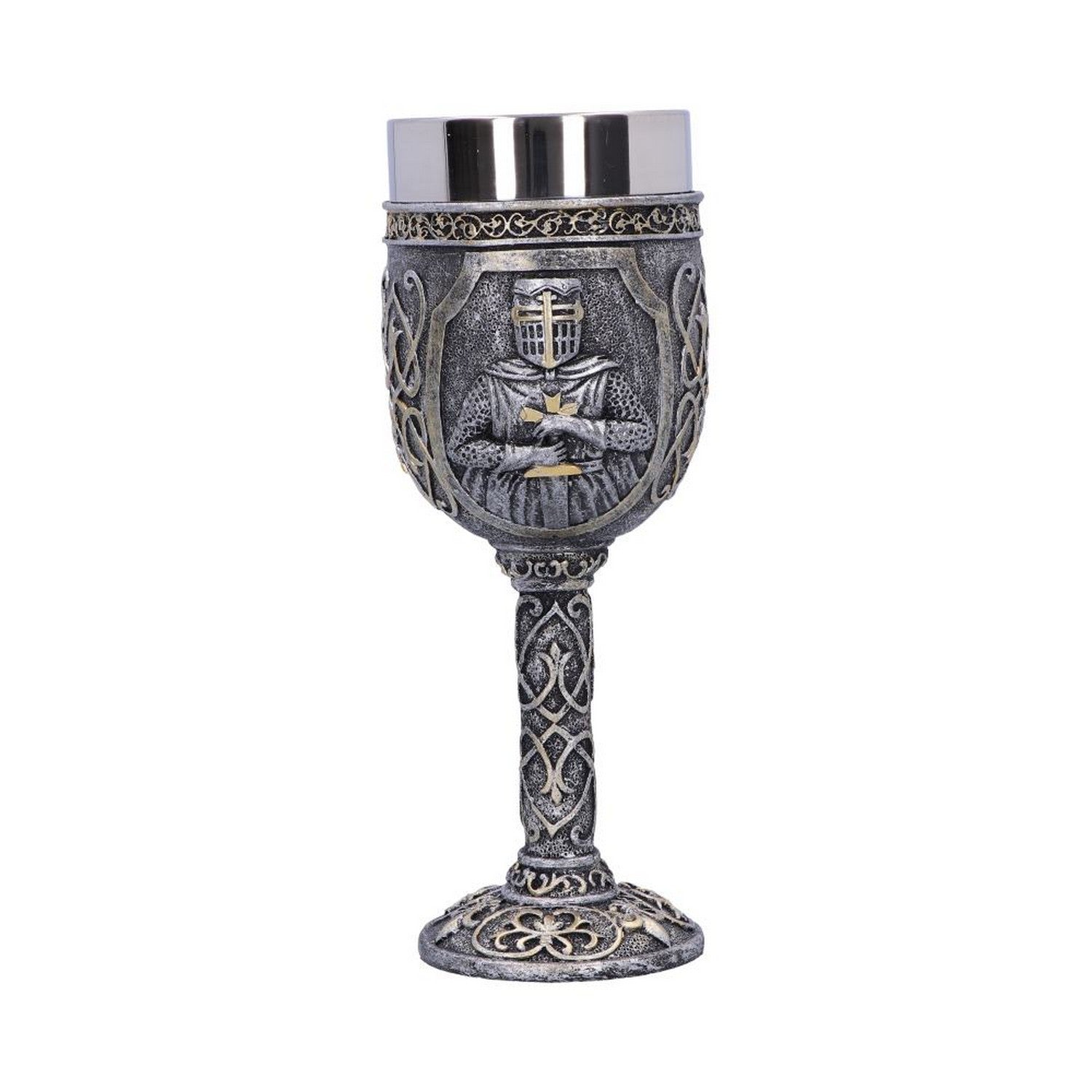 Armoured Medival Knight Soldier Goblet 19cm U3878K8