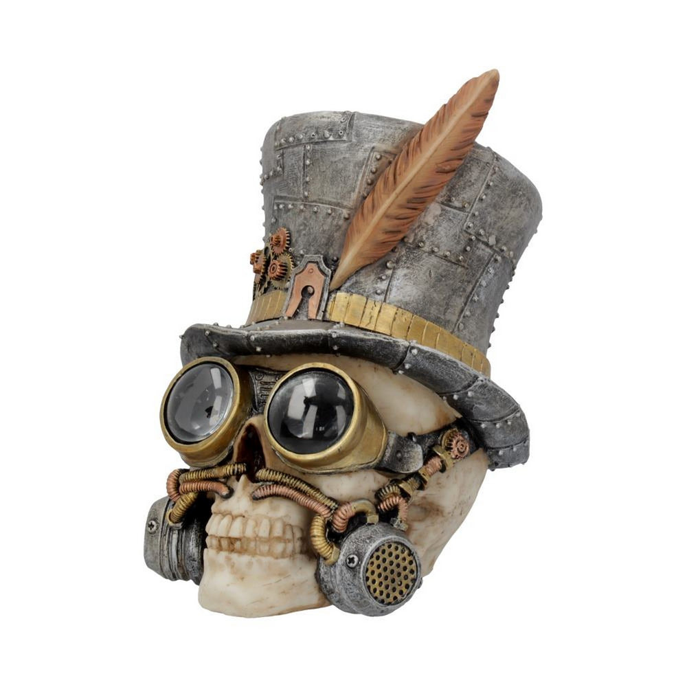 Count Archibald Steampunk Top Hat Skull 19.5cm U4069M8