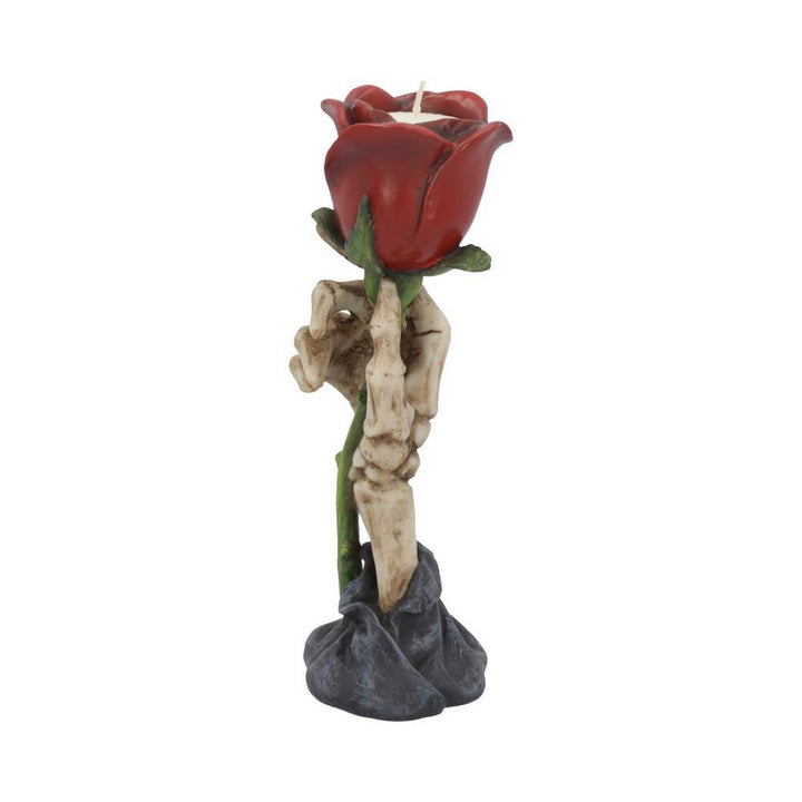 Eternal Flame Romantic Skeleton Hand Tealight Holder 20.5cm U4073M8
