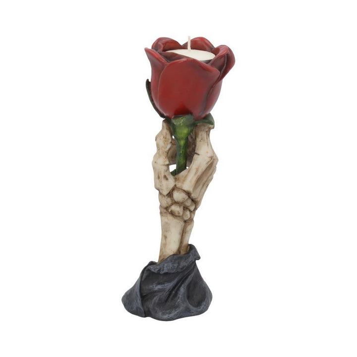 Eternal Flame Romantic Skeleton Hand Tealight Holder 20.5cm U4073M8