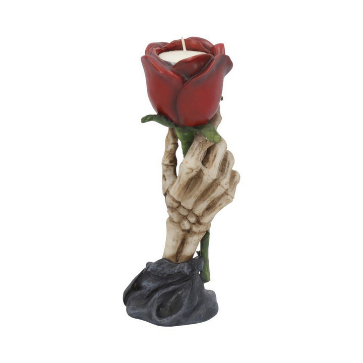 Eternal Flame Romantic Skeleton Hand Tealight Holder 20.5cm U4073M8