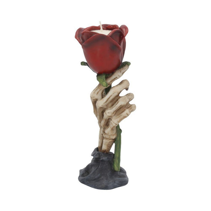 Eternal Flame Romantic Skeleton Hand Tealight Holder 20.5cm U4073M8