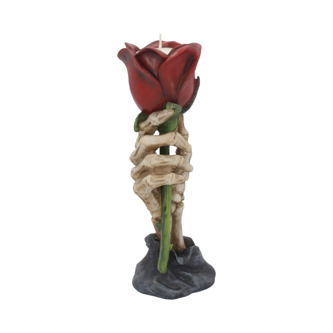 Eternal Flame Romantic Skeleton Hand Tealight Holder 20.5cm U4073M8
