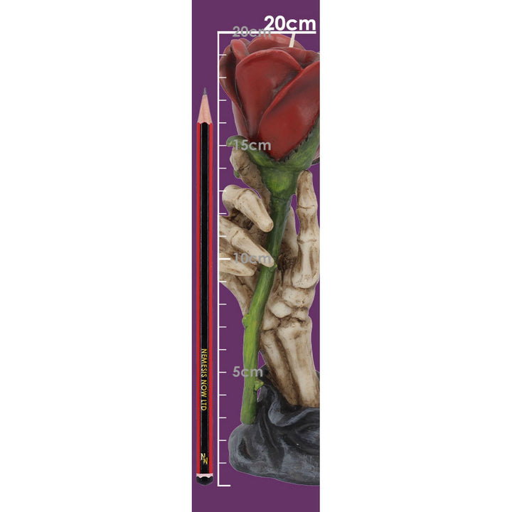 Eternal Flame Romantic Skeleton Hand Tealight Holder 20.5cm U4073M8