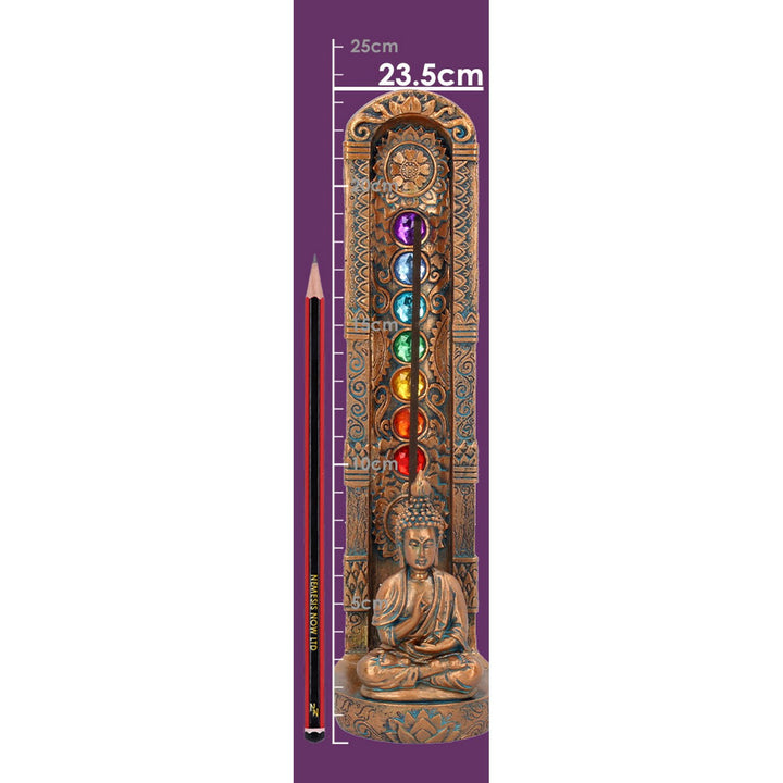 Bronzed Buddha Ascending Chakras Incense Burner 23.5cm U4117M8