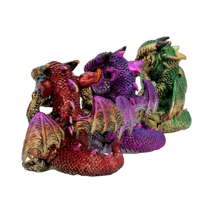 Three Wiselings Figurines Dragon Dragonling Ornaments U4150M8