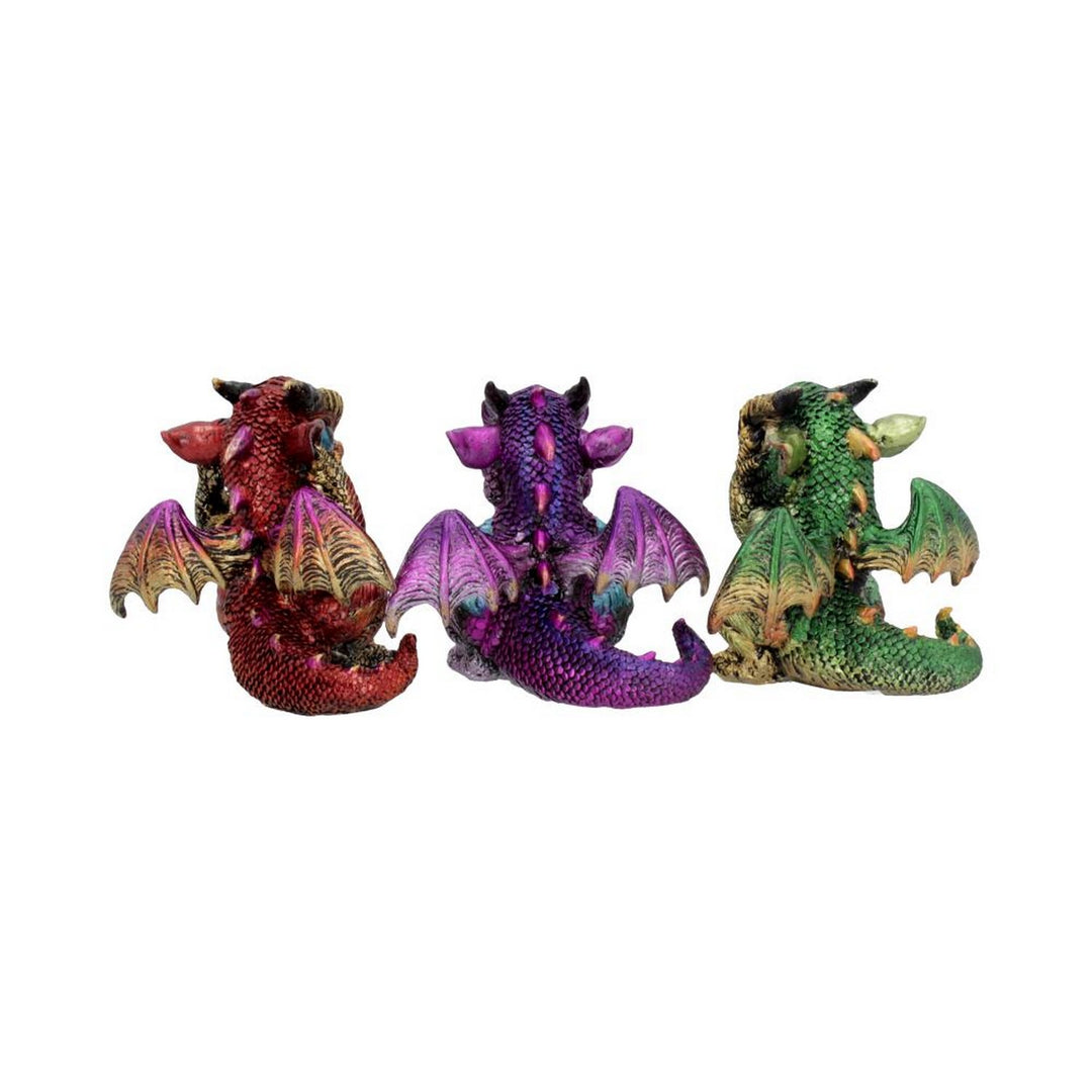 Three Wiselings Figurines Dragon Dragonling Ornaments U4150M8