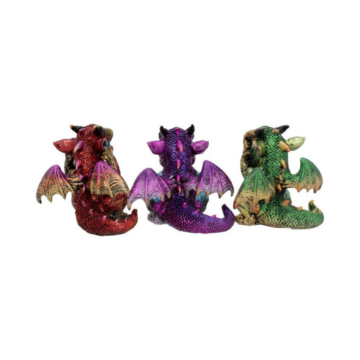 Three Wiselings Figurines Dragon Dragonling Ornaments U4150M8
