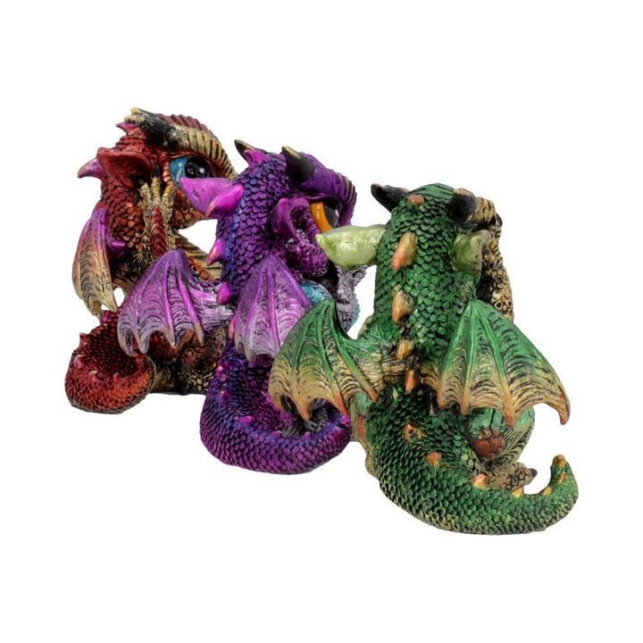 Three Wiselings Figurines Dragon Dragonling Ornaments U4150M8