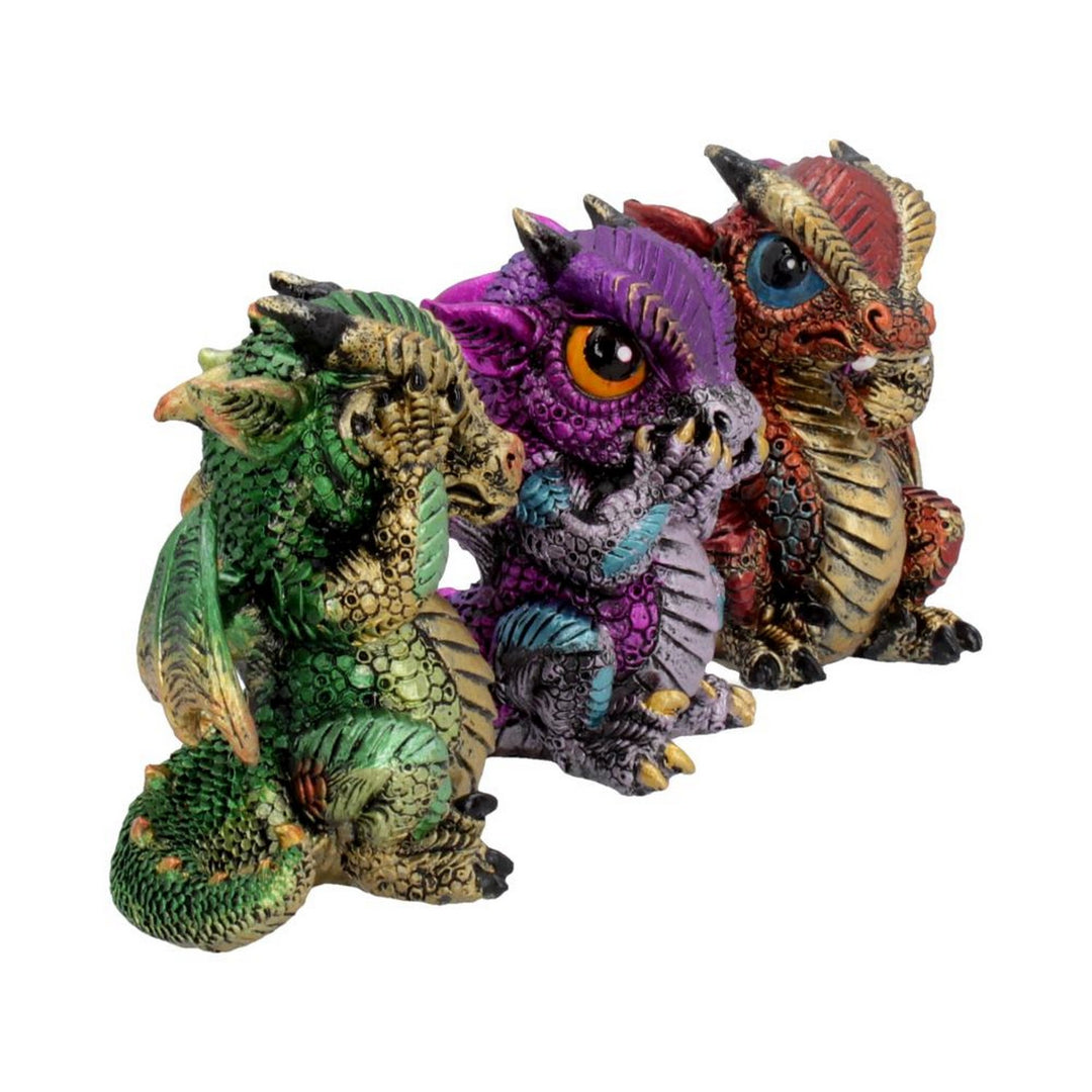 Three Wiselings Figurines Dragon Dragonling Ornaments U4150M8