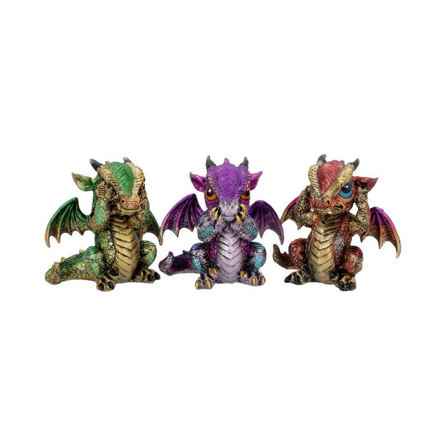 Three Wiselings Figurines Dragon Dragonling Ornaments U4150M8