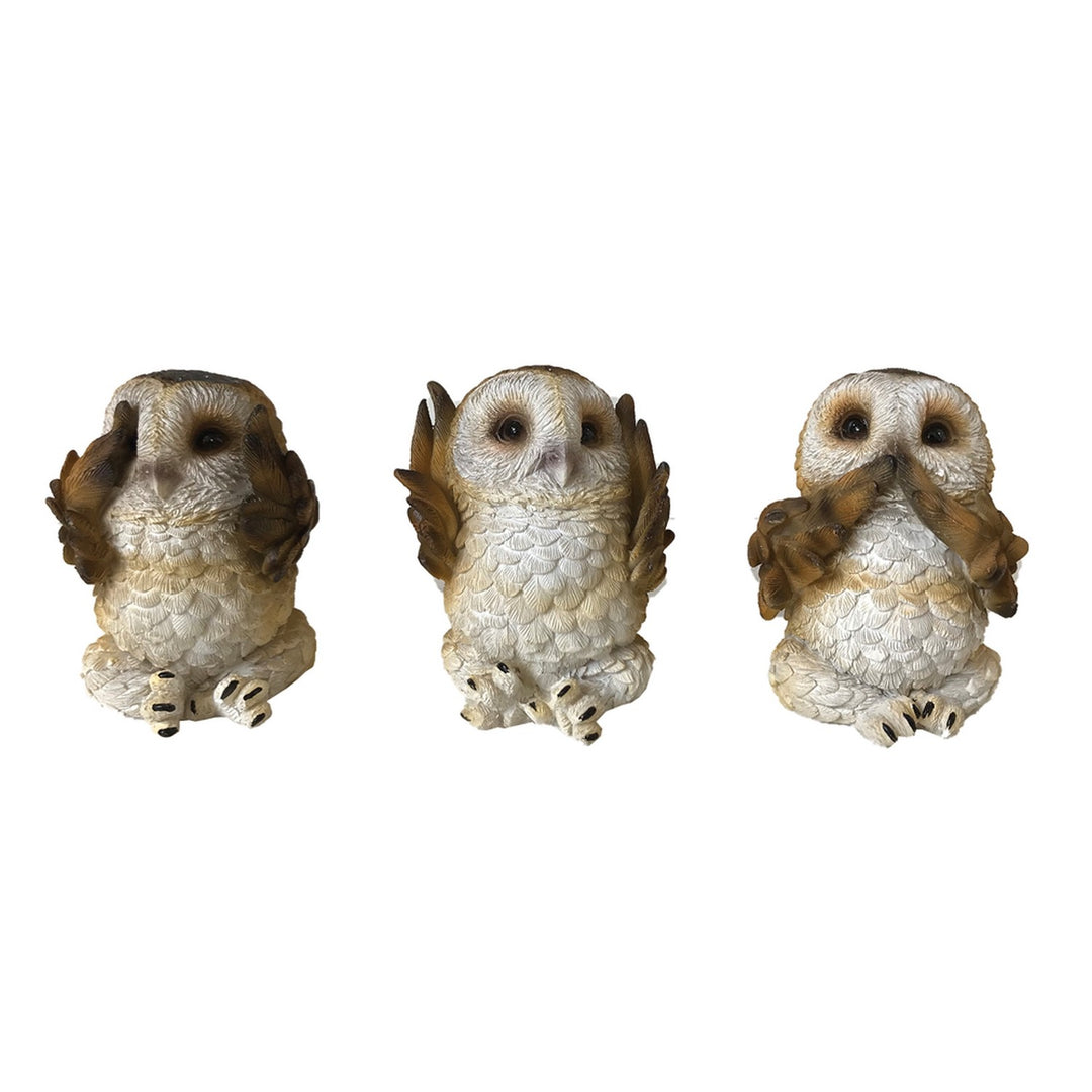 Three Wise Brown Owls 7.5cm U4462N9