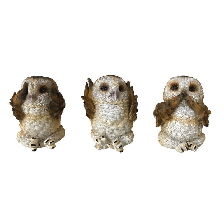 Three Wise Brown Owls 7.5cm U4462N9