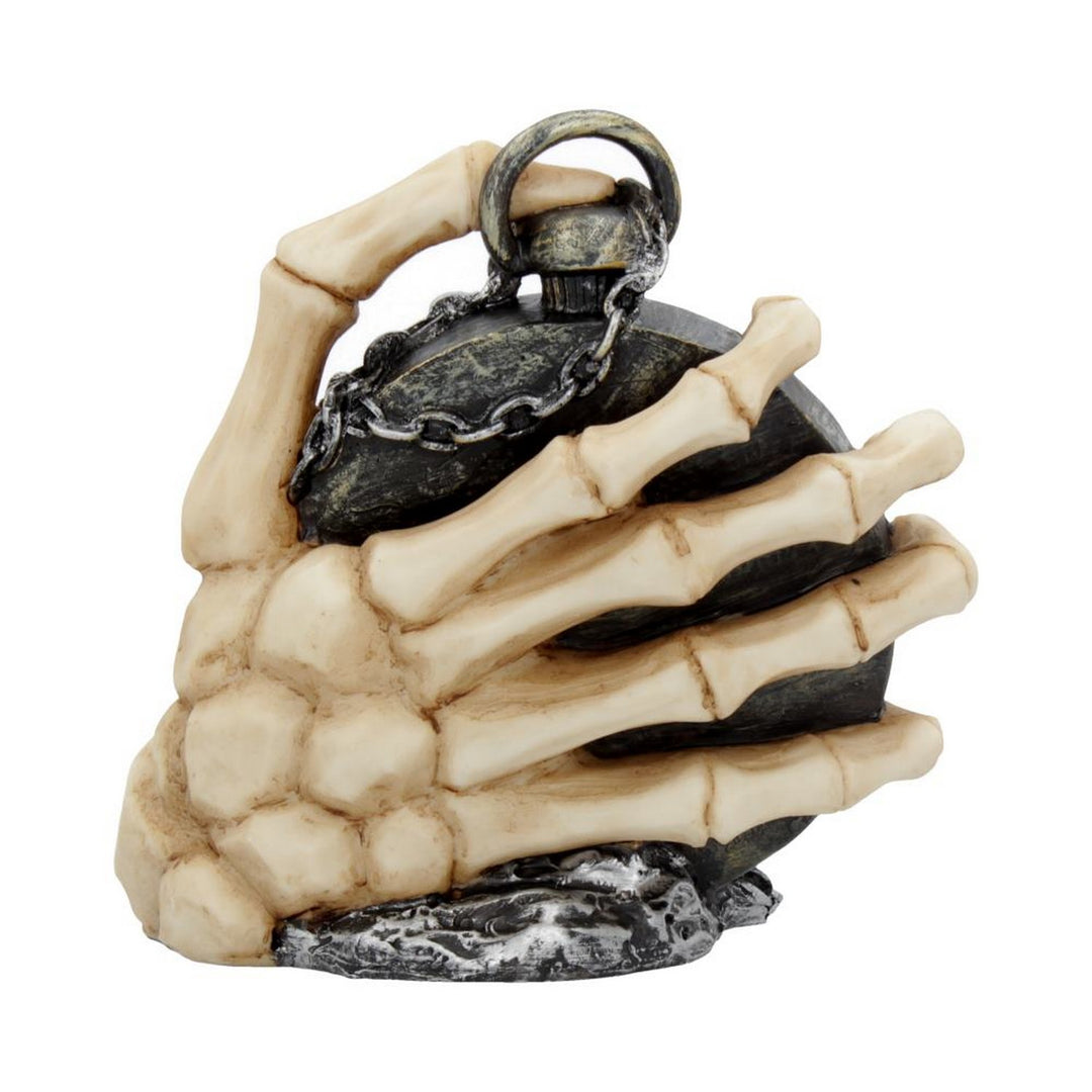 About Time Skeleton Hand and Pocket Watch Mantel Clock U4469N9