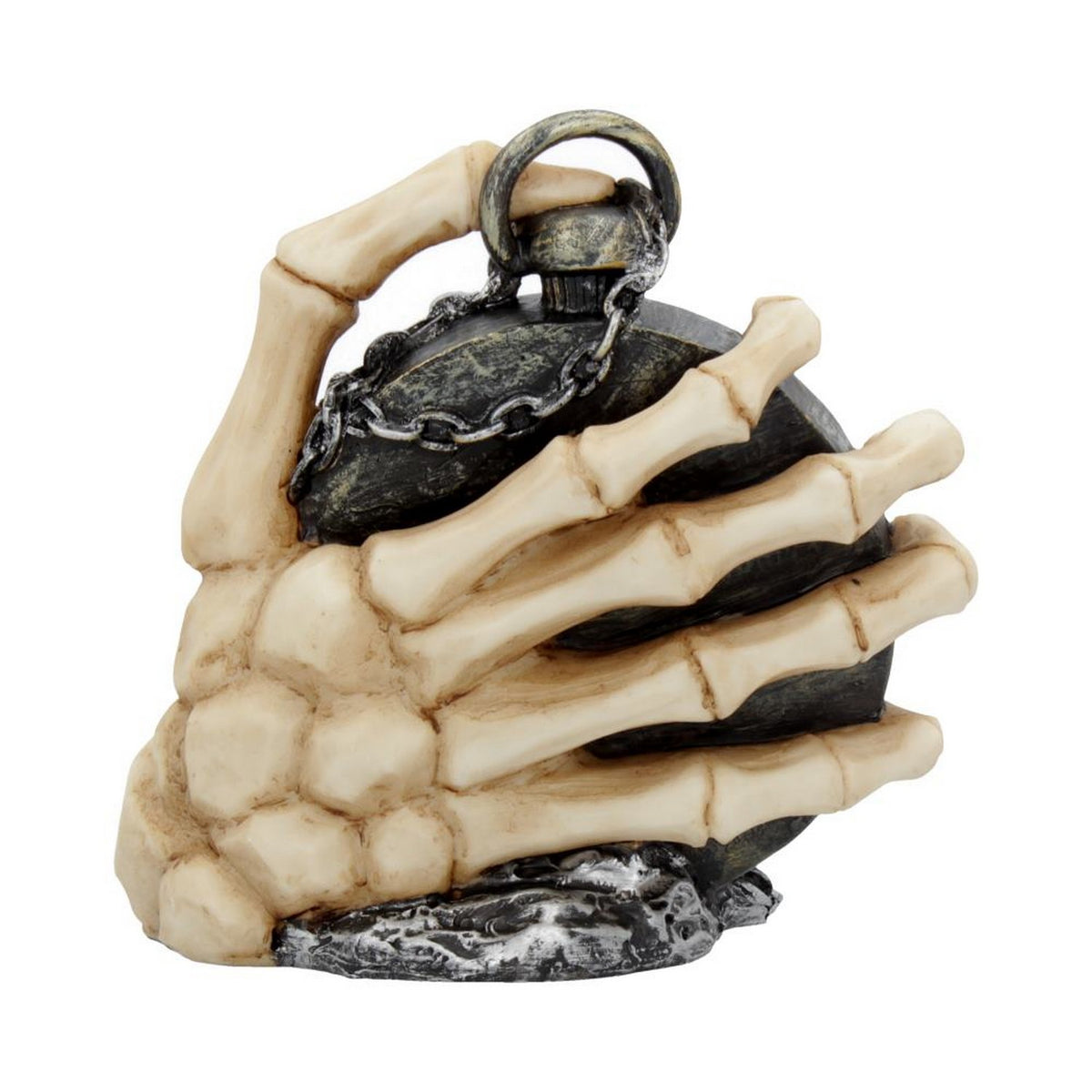 About Time Skeleton Hand and Pocket Watch Mantel Clock U4469N9