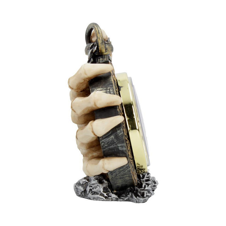 About Time Skeleton Hand and Pocket Watch Mantel Clock U4469N9