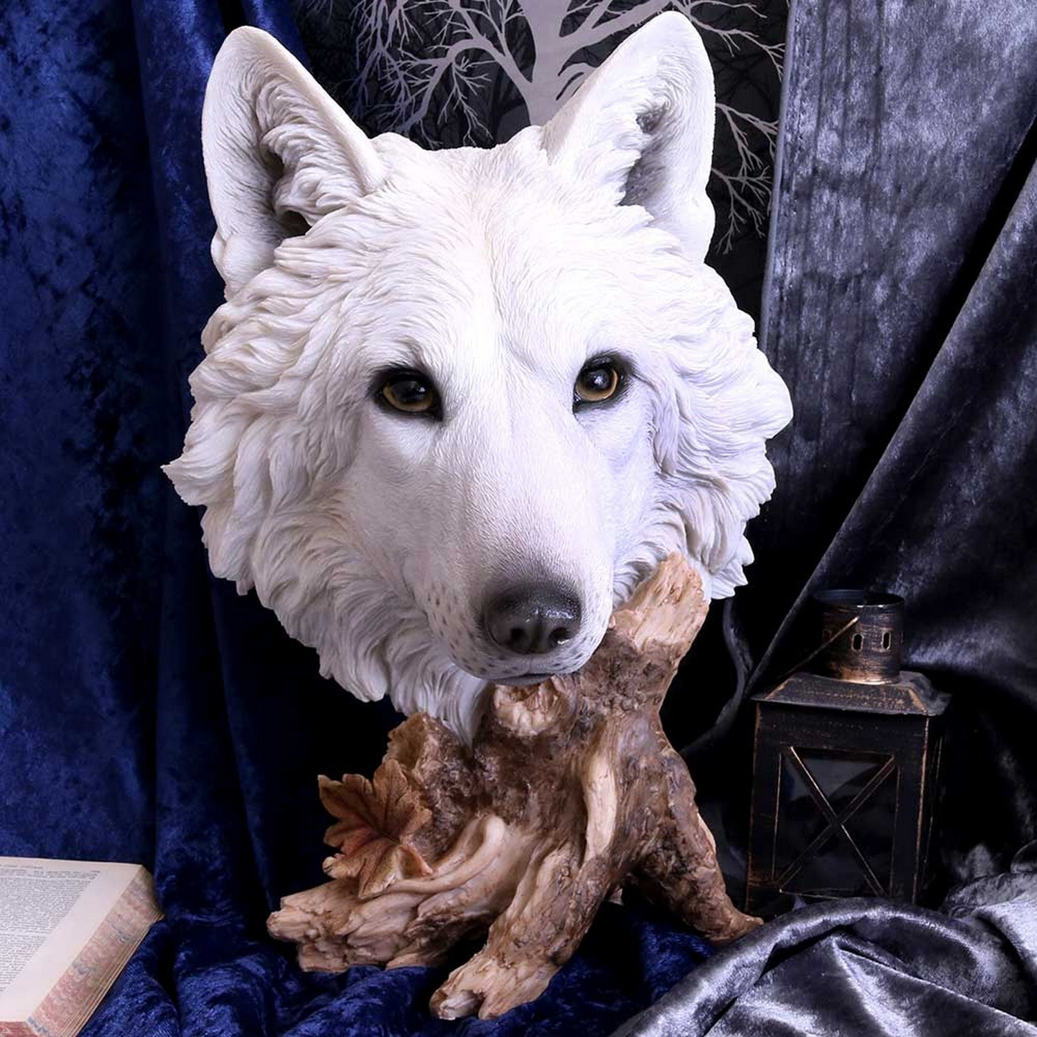 Wild Winter White Wolf Bust 27.5cm U4538N9