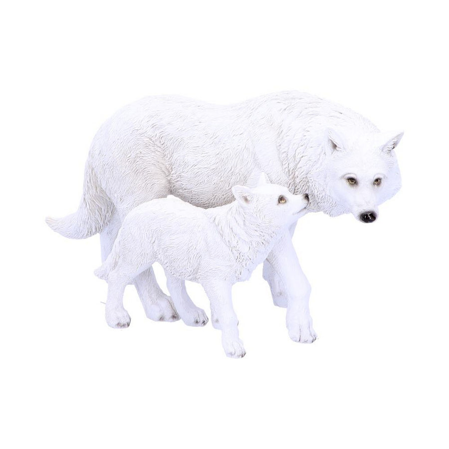 Winter Offspring Mother and Wolf Pup Ornament U4774P9