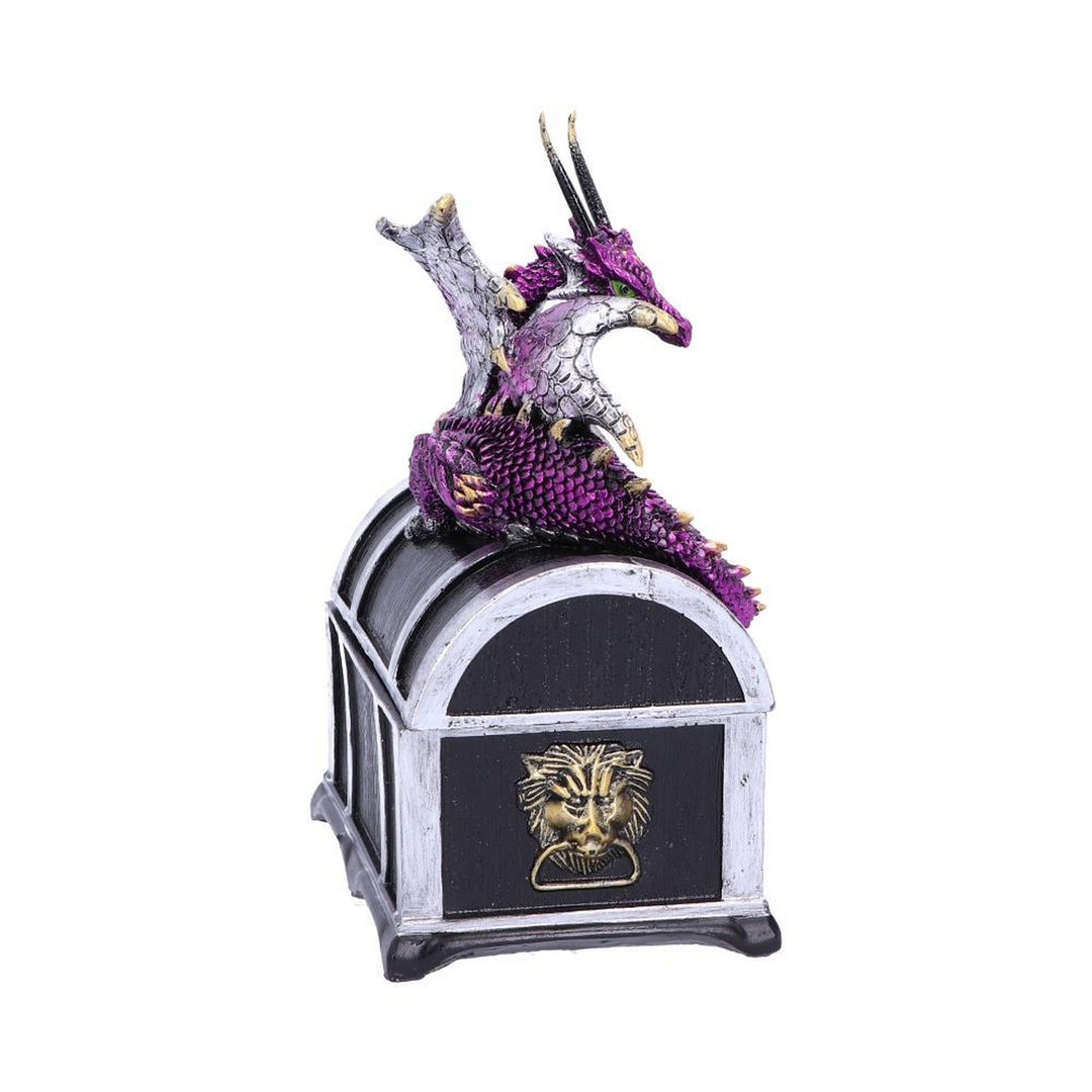 Reptilian Riches Dragon Sitting on a Treasure Chest Storage Box U4800P9