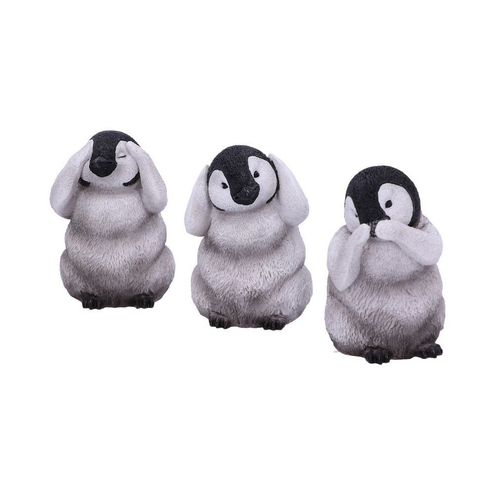 See No, Hear No, Speak No Evil Emperor Penguin Chick Figurines U4921R0