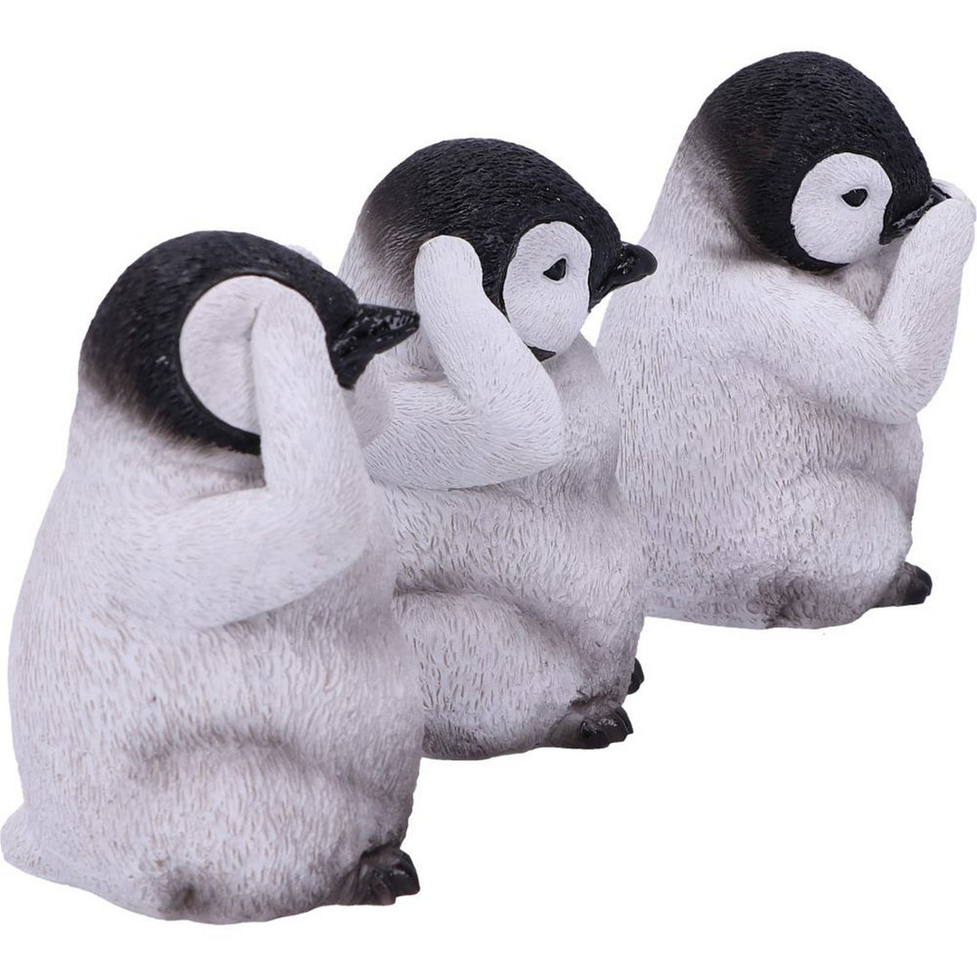 See No, Hear No, Speak No Evil Emperor Penguin Chick Figurines U4921R0