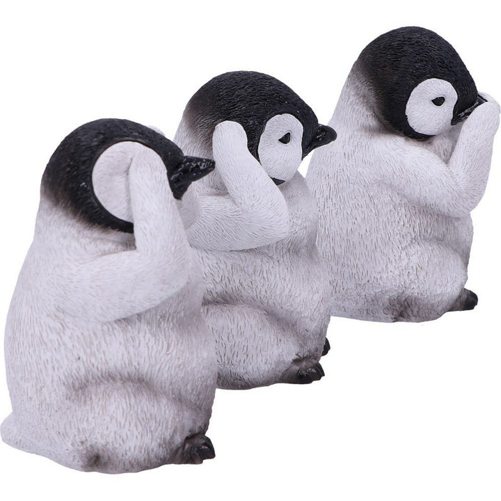 See No, Hear No, Speak No Evil Emperor Penguin Chick Figurines U4921R0