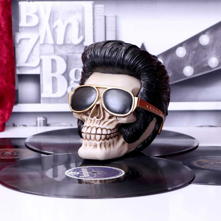 Uh Huh The King Elvis Skull Figurine U5425T1