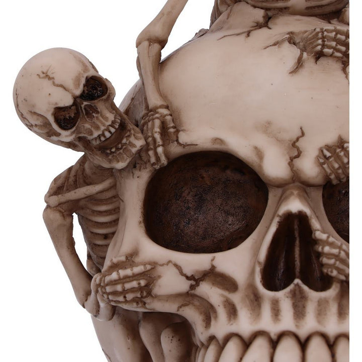 Breaking Free Skeleton Emerging from Skull Ornament 17.7cm U5454T1