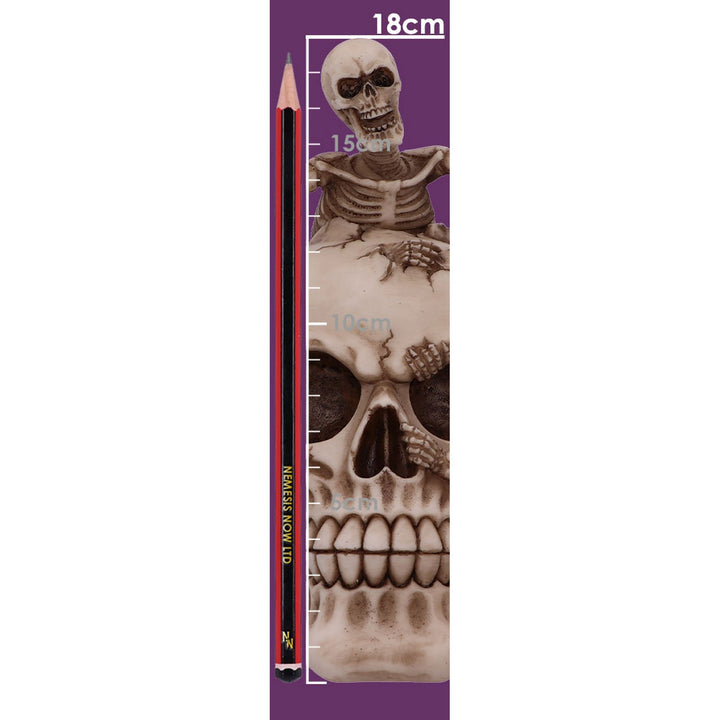 Breaking Free Skeleton Emerging from Skull Ornament 17.7cm U5454T1