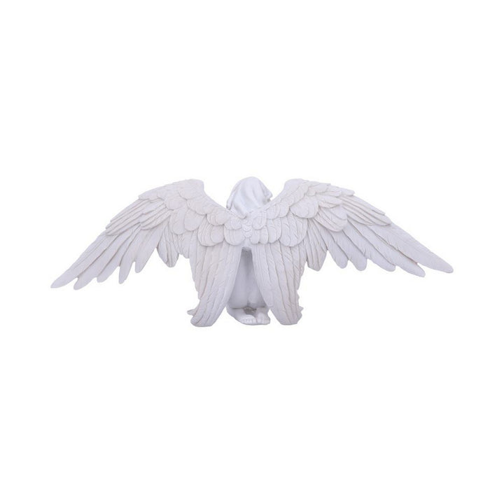 White Angels Offering Kneeling Caped Angel Figurine U5468T1