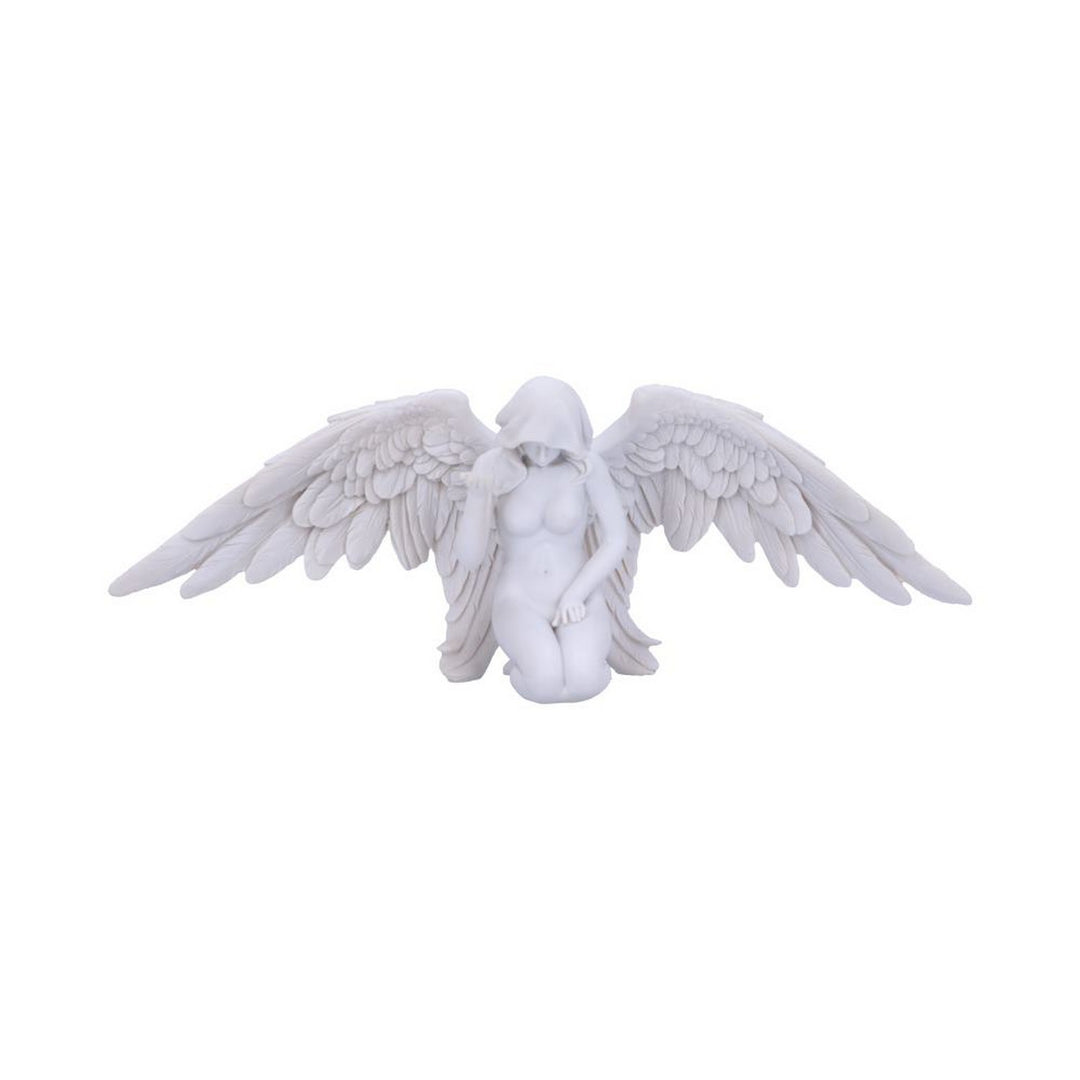 White Angels Offering Kneeling Caped Angel Figurine U5468T1