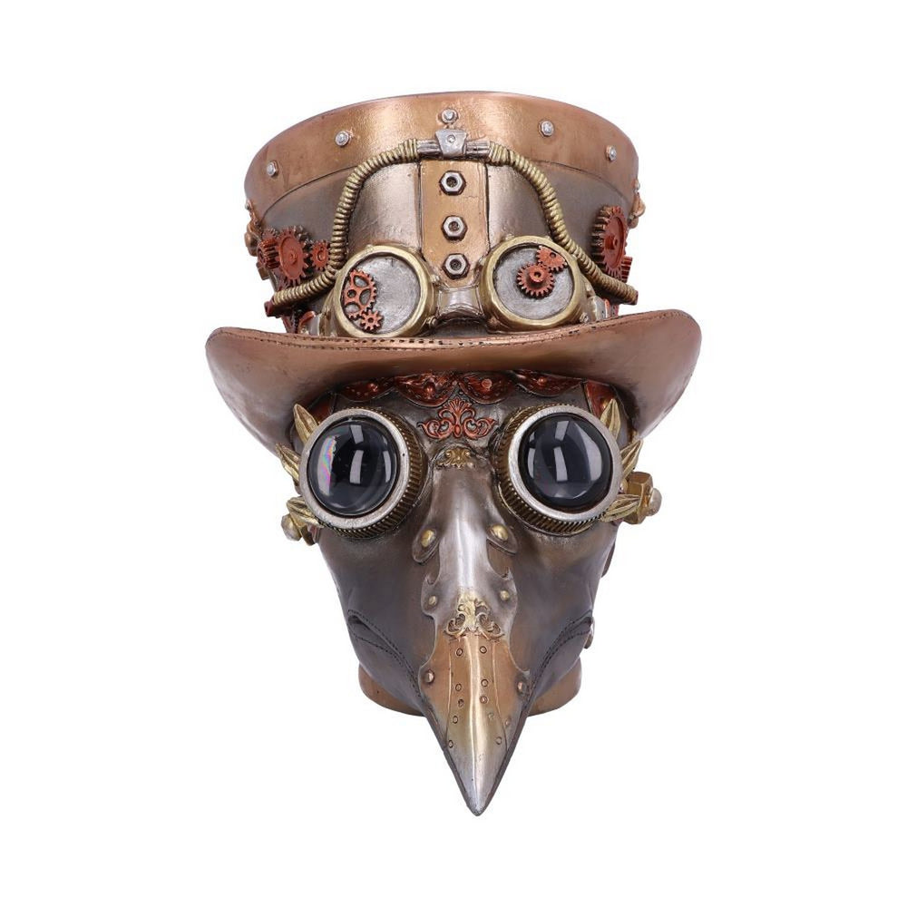 Steampunk Beaky Automaton Apothecary Plague Doctor Bust Figurine U5470T1