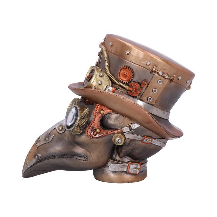 Steampunk Beaky Automaton Apothecary Plague Doctor Bust Figurine U5470T1