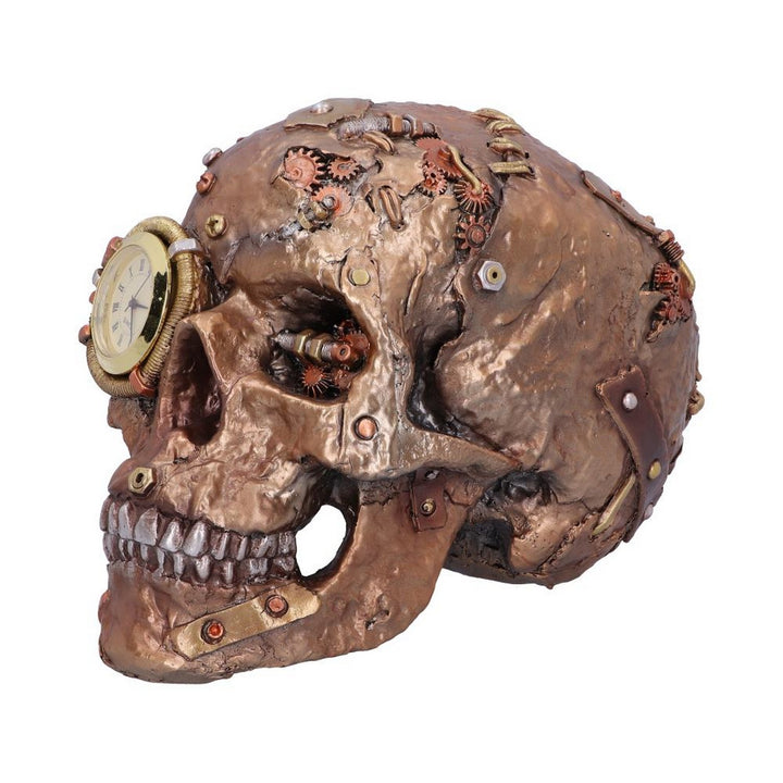 Bronze Scrapped Skull Steampunk Scrap Skeleton Figurine U5471T1