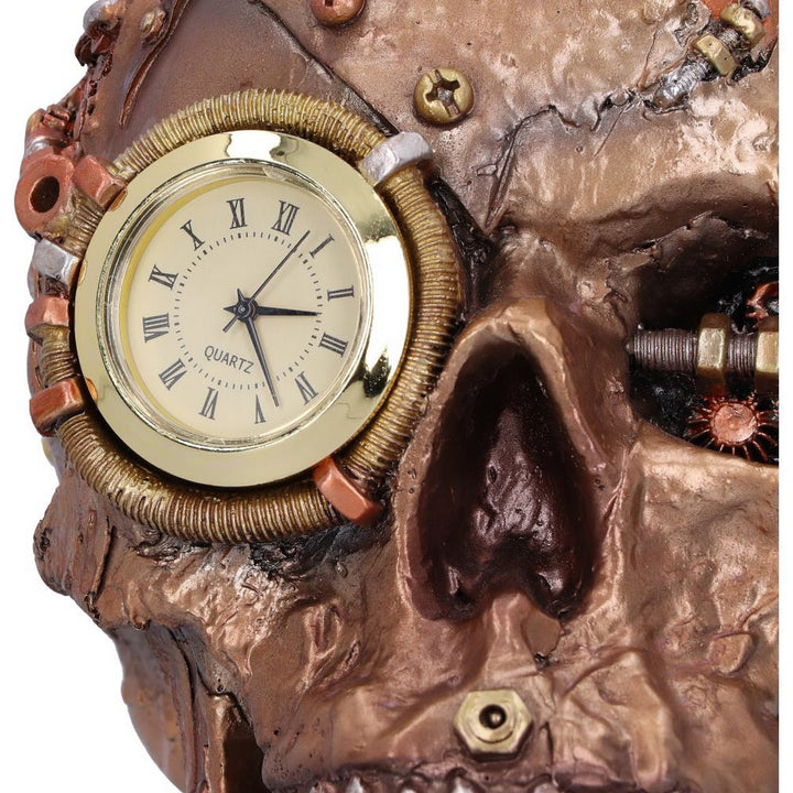 Bronze Scrapped Skull Steampunk Scrap Skeleton Figurine U5471T1