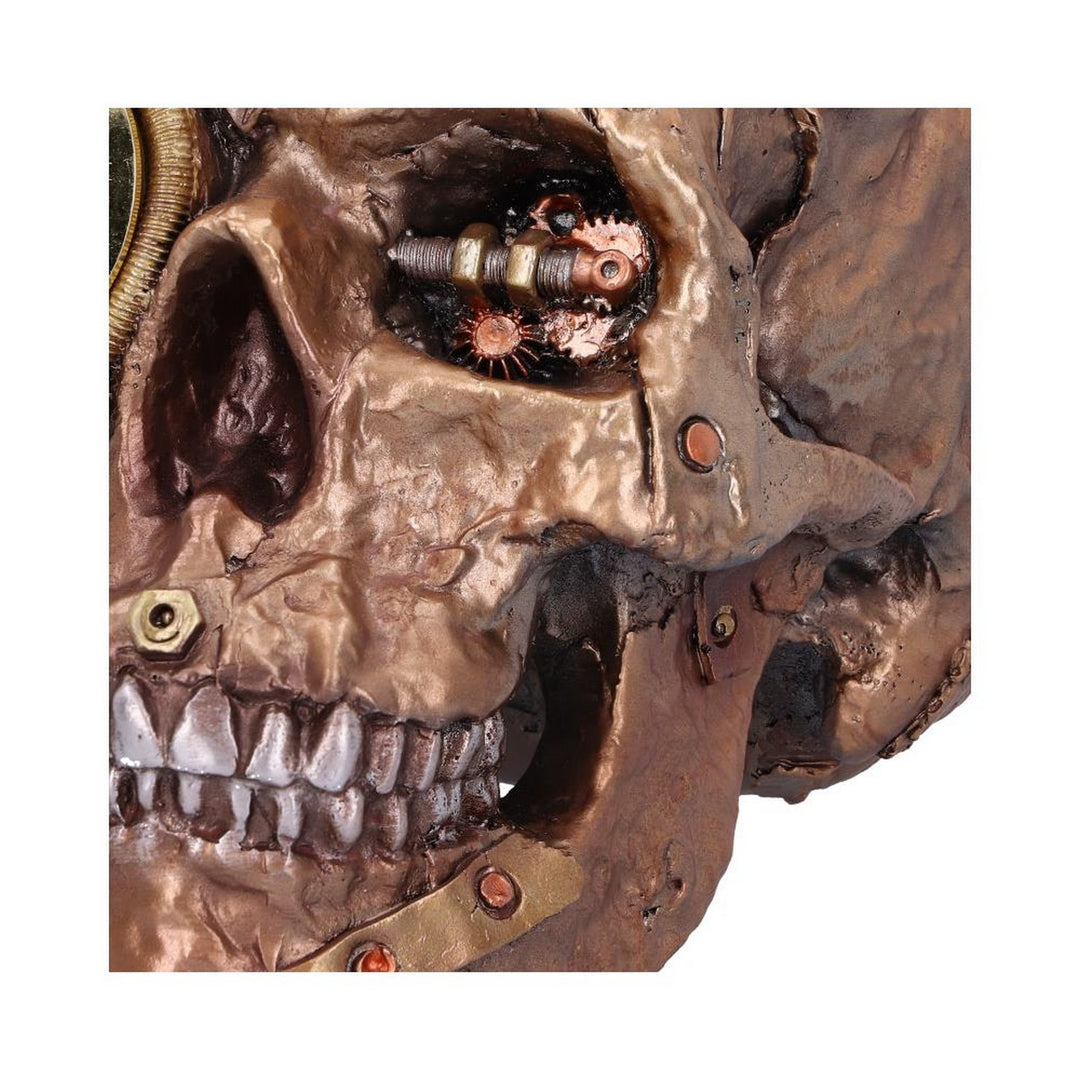 Bronze Scrapped Skull Steampunk Scrap Skeleton Figurine U5471T1