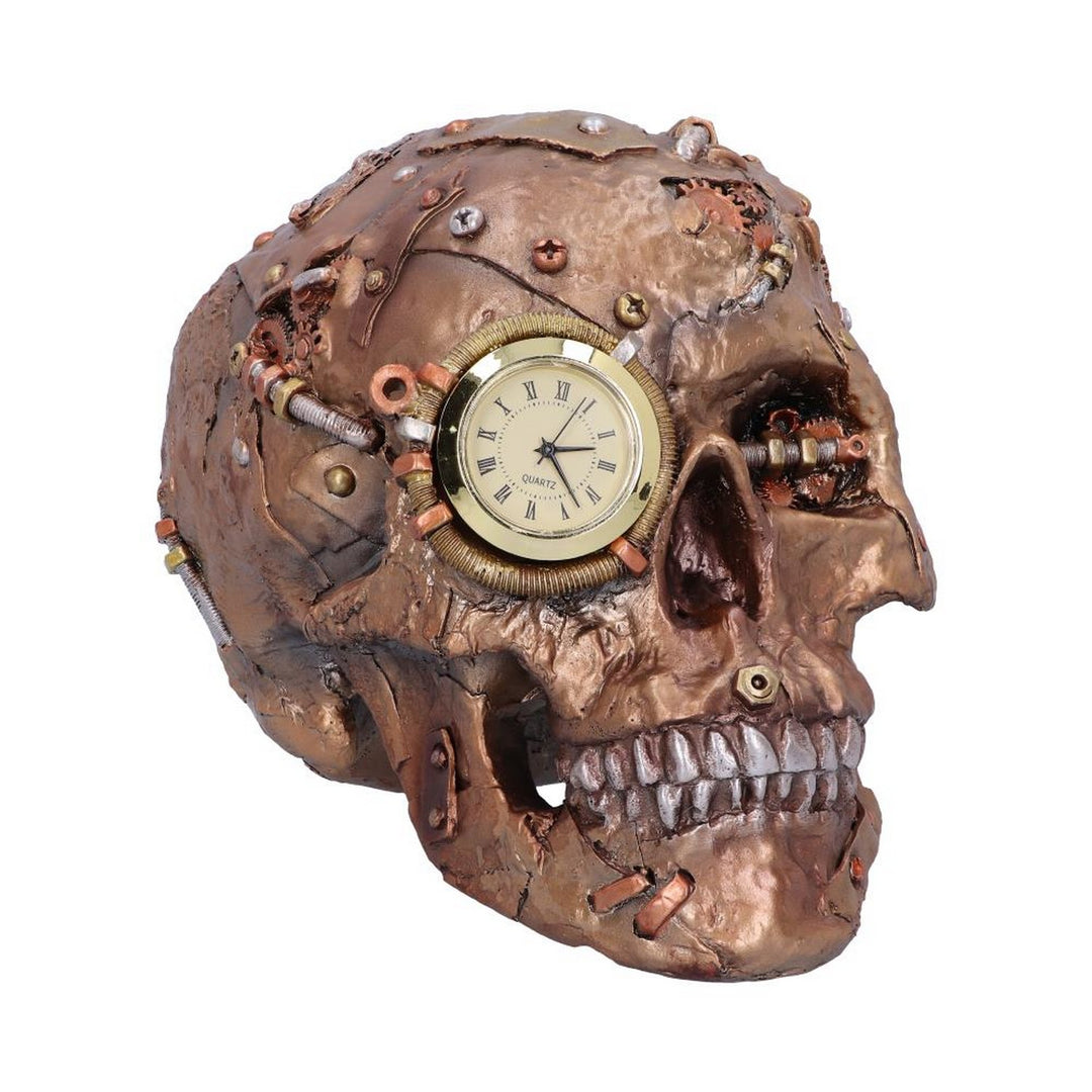Bronze Scrapped Skull Steampunk Scrap Skeleton Figurine U5471T1