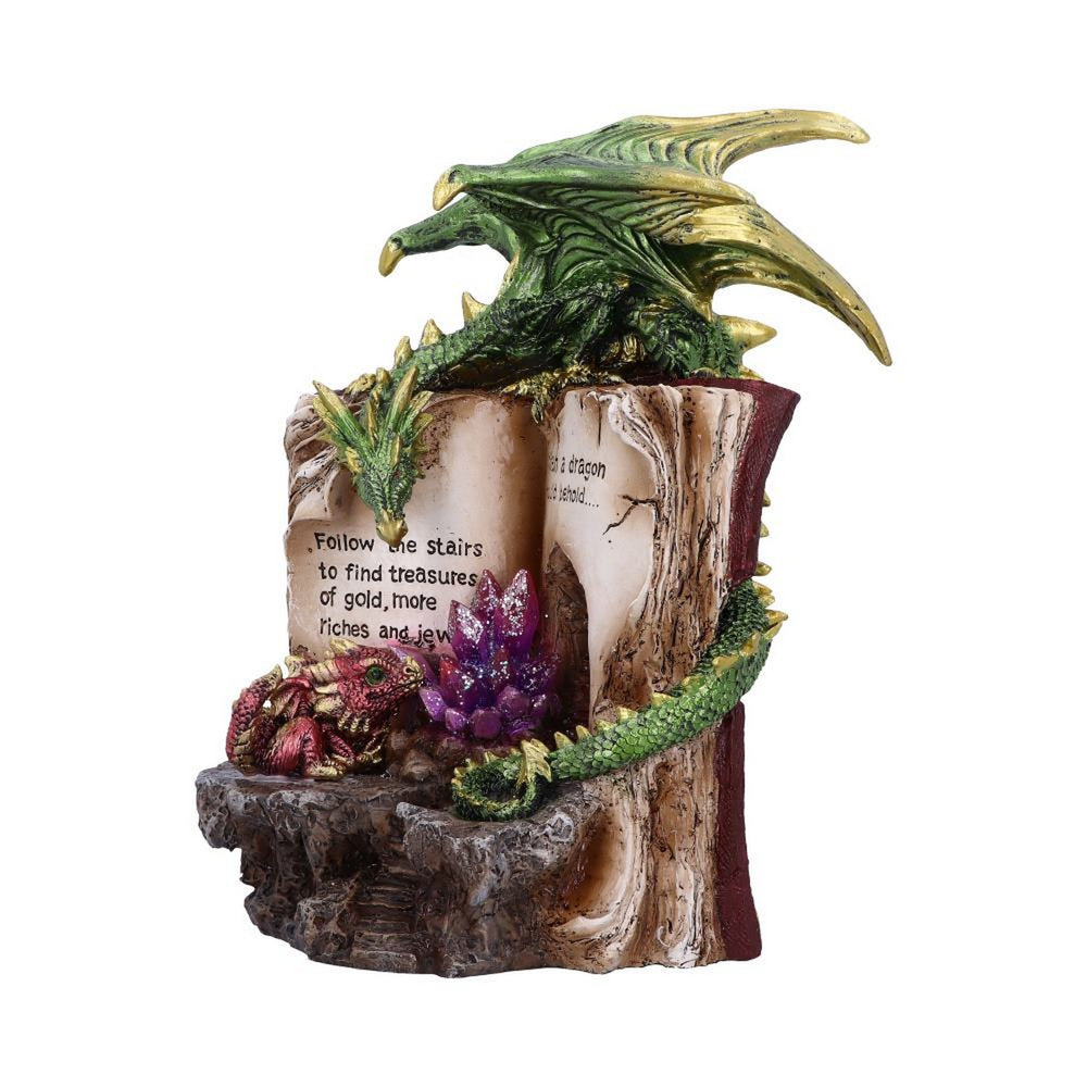 Hoard Finders Dragon with Book Crystal Figurine U5477T1