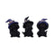 Three Wise Familiars See No Hear No Speak No Evil Black Cats Figurine U5487T1