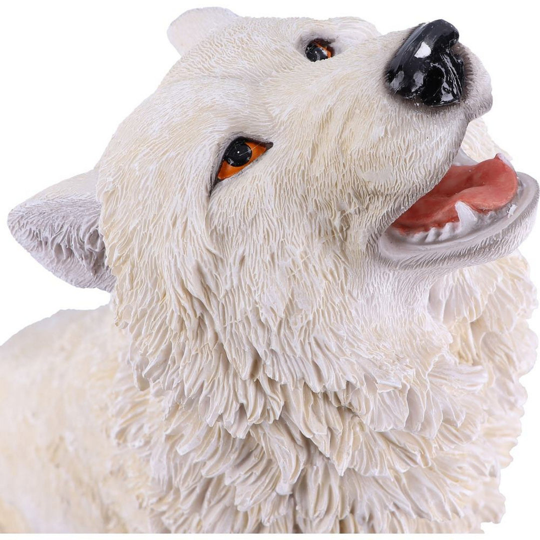 Storms Cry Howling White Wolf Figure 41.5cm U5502T1