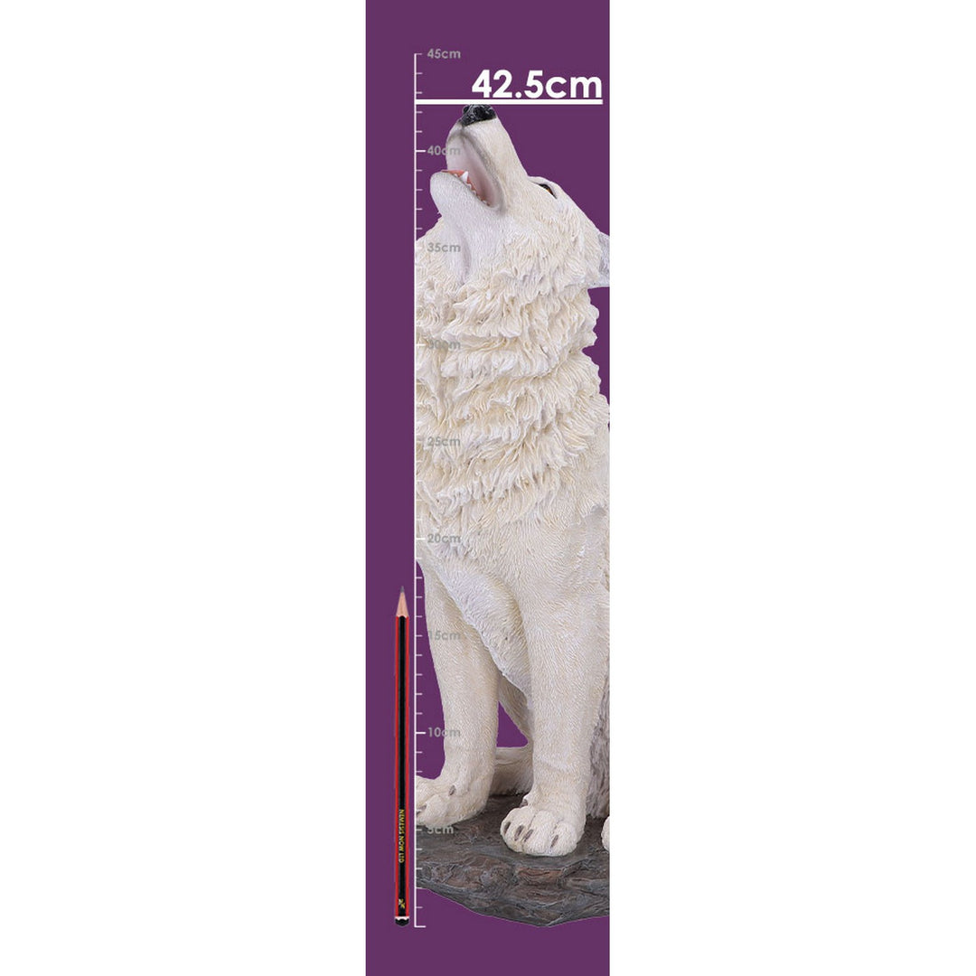 Storms Cry Howling White Wolf Figure 41.5cm U5502T1