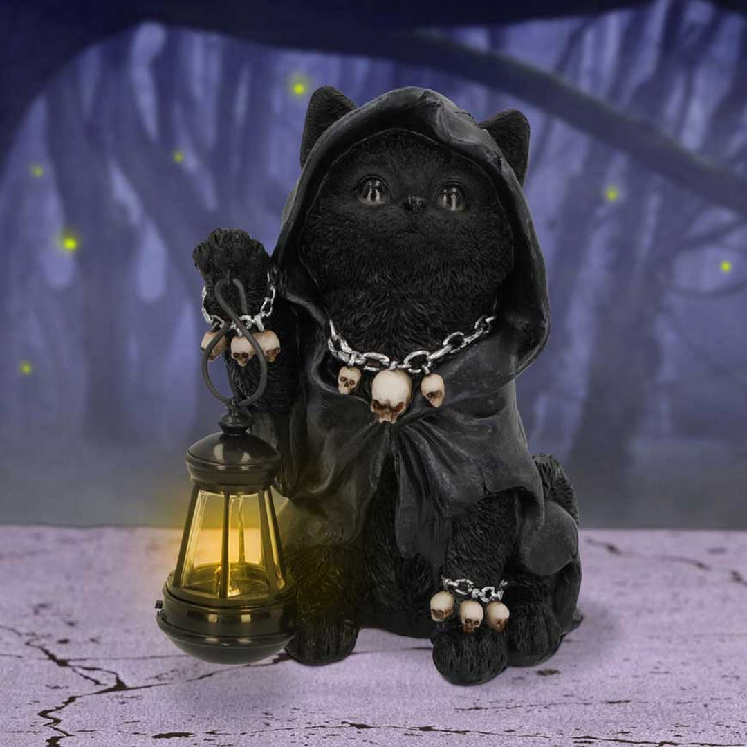 Reapers Feline Lantern Grim Reaper Cat Figurine 18.5cm U6172W2