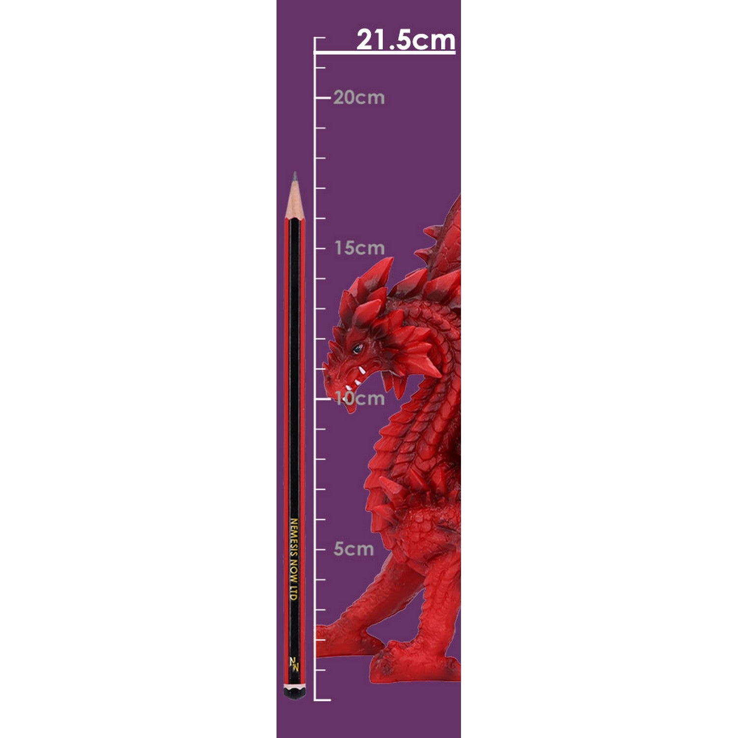 Tailong Red Dragon Figurine 21.5cm U6436X3