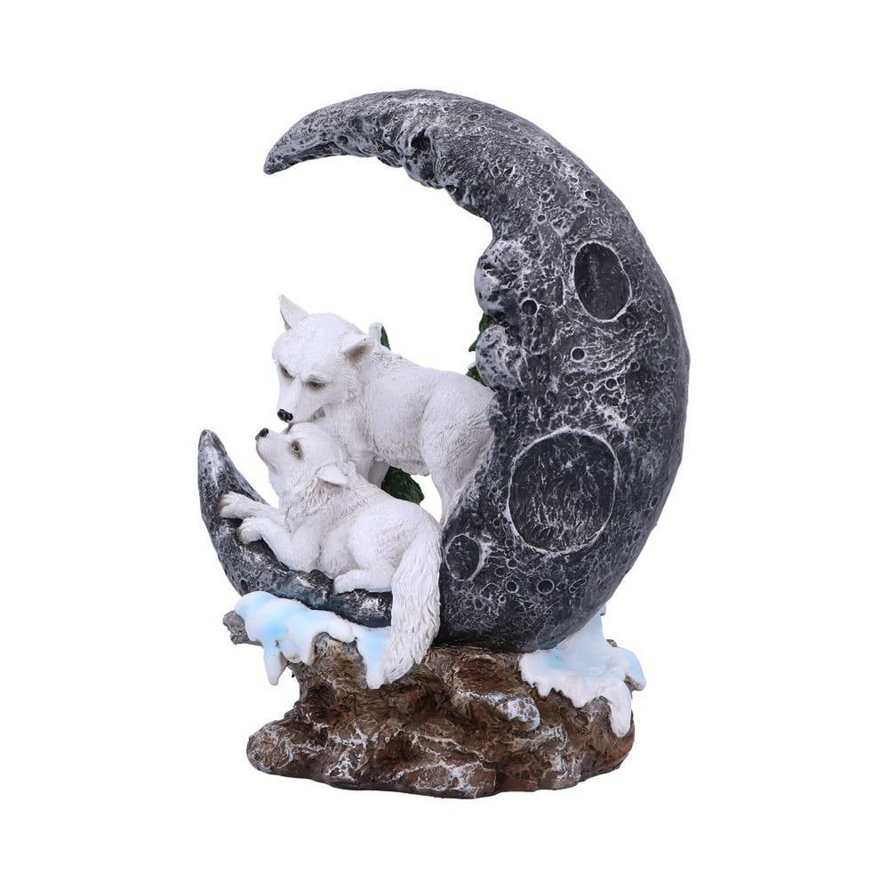 Lunar Companions Wolves Moon Figurine 19.3cm U6441X3