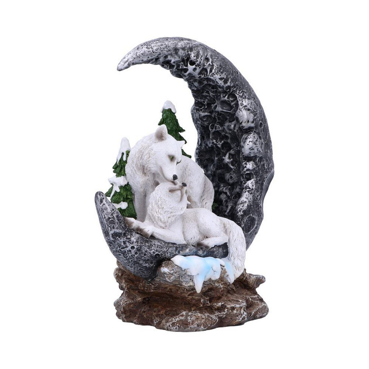 Lunar Companions Wolves Moon Figurine 19.3cm U6441X3