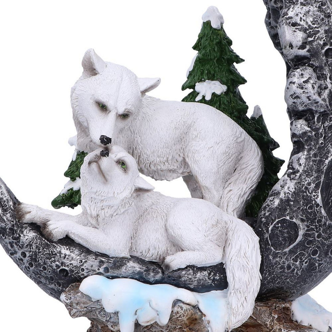 Lunar Companions Wolves Moon Figurine 19.3cm U6441X3