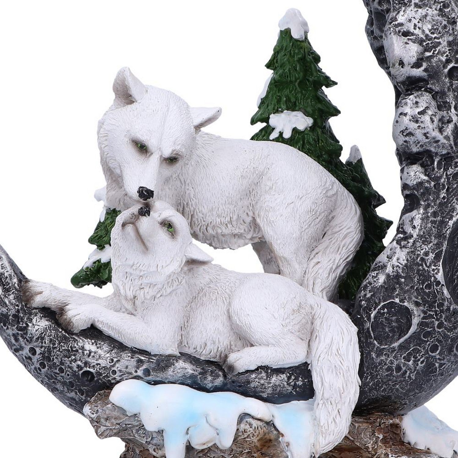 Lunar Companions Wolves Moon Figurine 19.3cm U6441X3