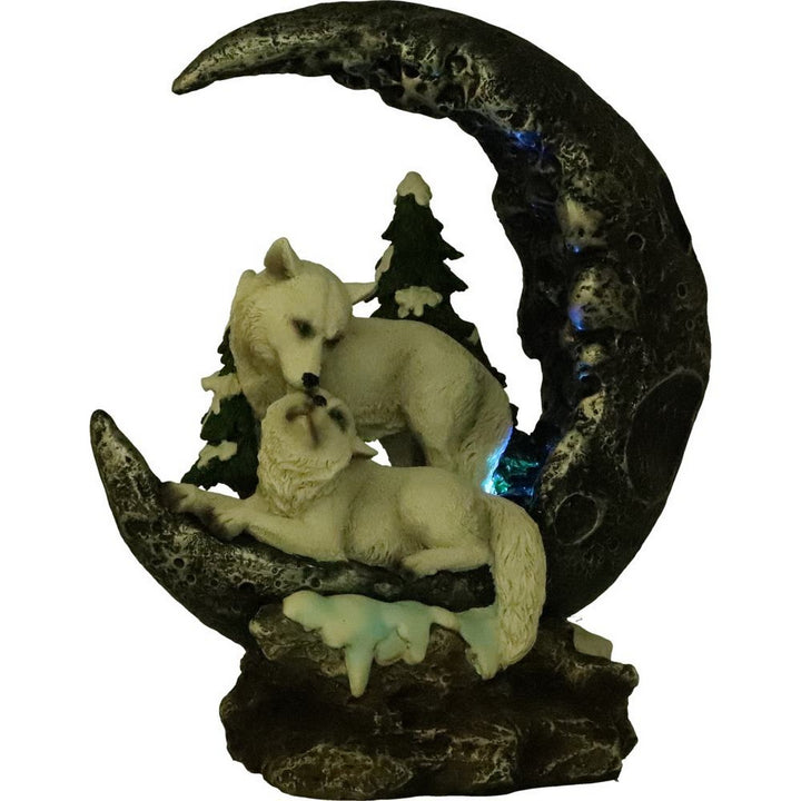 Lunar Companions Wolves Moon Figurine 19.3cm U6441X3